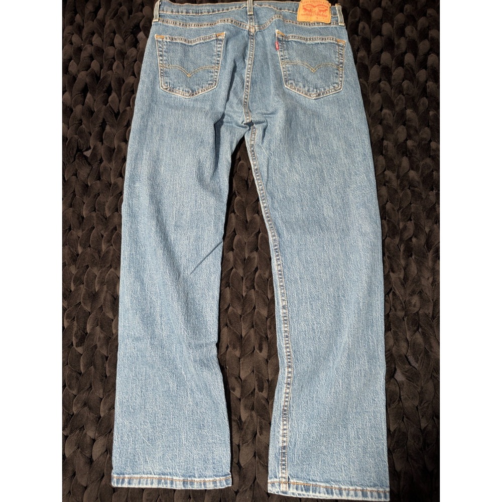 Levi's 505 Original Fit Button Fly Jeans Light wash Men's W34 L30 - Picture 2 of 8